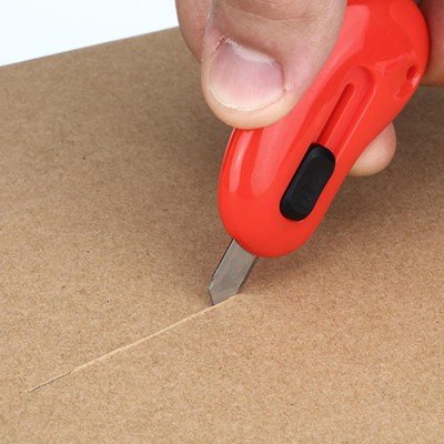 Promotion gift knife safety cutter plastic cutting tool boxes for packaging